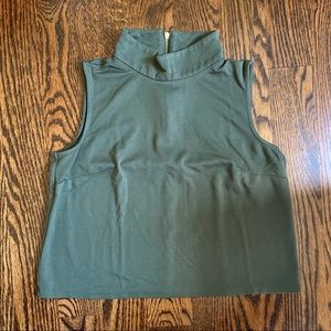 olive green turtleneck tank top